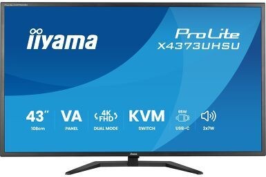 iiyama ProLite Monitor X4373UHSU-B2 - Zwart - 43" - 4K UHD