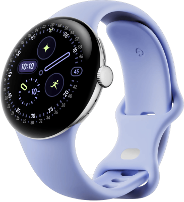 Google Pixel Watch 4 - Zilver / Paars - 41 mm