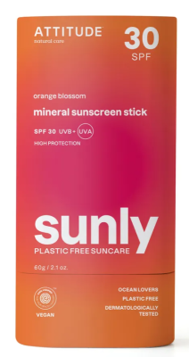 Attitude Sunly Orange Blossom Sunscreen Stick - SPF30 - 60 g