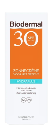 Biodermal Zonnecrème Gezicht Hydraplus - SPF30 - 50 ml